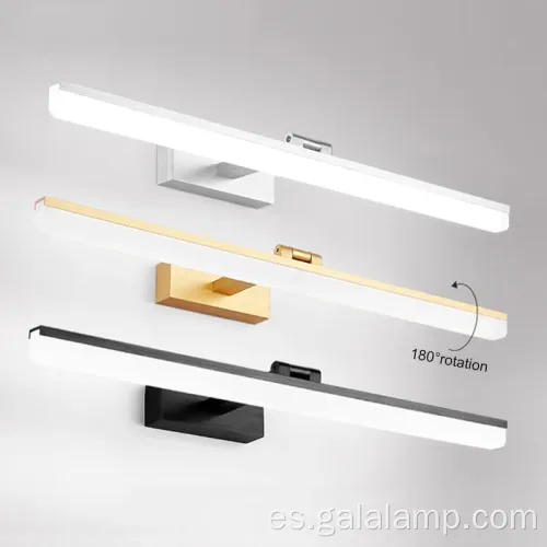 Luz de espejo LED extensible impermeable para una fácil instalación